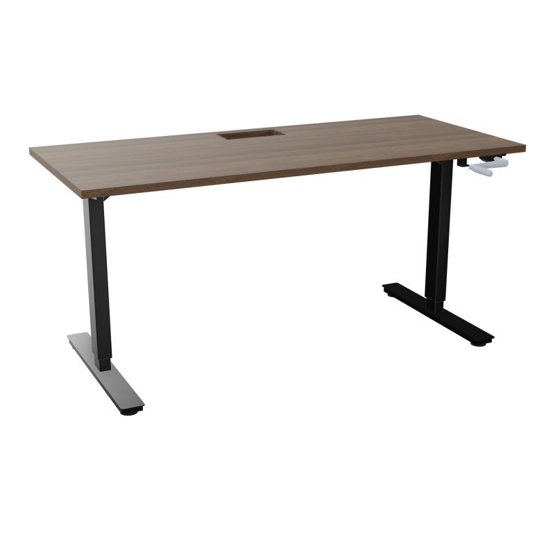 AXEL 2 BUREAU RECT 160X70+ DECOUPE TRAPPE + GOUL - SYST.MANIVELLE N6 SG