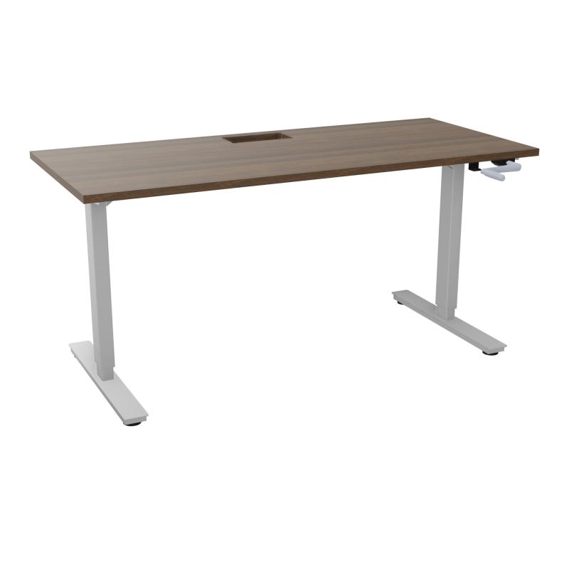 AXEL 2 BUREAU RECT 160X70+ DECOUPE TRAPPE + GOUL - SYST.MANIVELLE N6 Z4