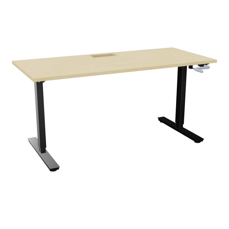 AXEL 2 BUREAU RECT 160X70+ DECOUPE TRAPPE + GOUL - SYST.MANIVELLE N8 SG