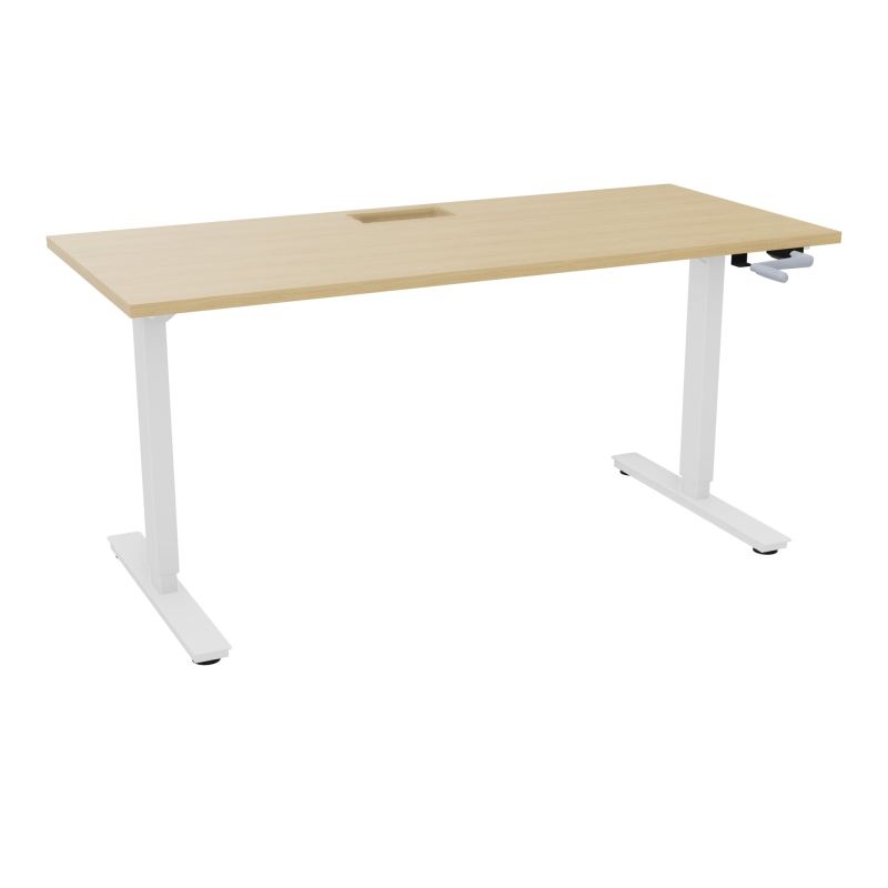 AXEL 2 BUREAU RECT 160X70+ DECOUPE TRAPPE + GOUL - SYST.MANIVELLE R1 SO