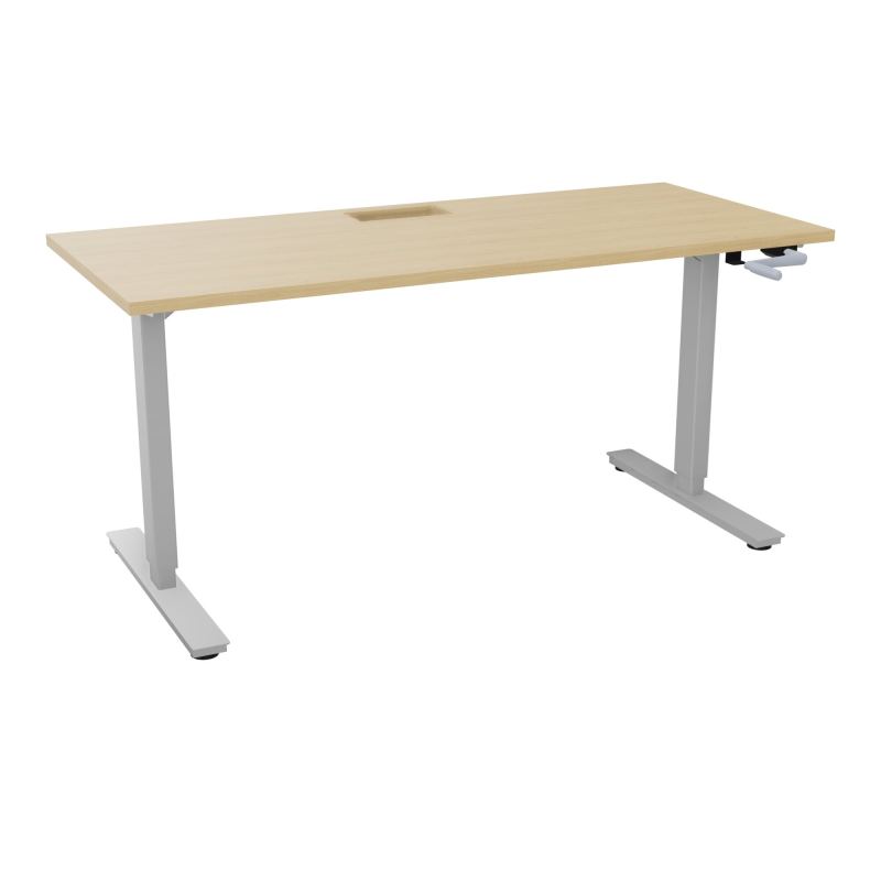 AXEL 2 BUREAU RECT 160X70+ DECOUPE TRAPPE + GOUL - SYST.MANIVELLE R1 Z4