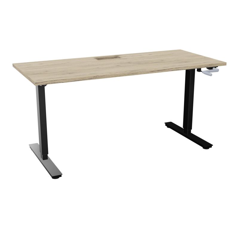 AXEL 2 BUREAU RECT 160X70+ DECOUPE TRAPPE + GOUL - SYST.MANIVELLE R3 SG