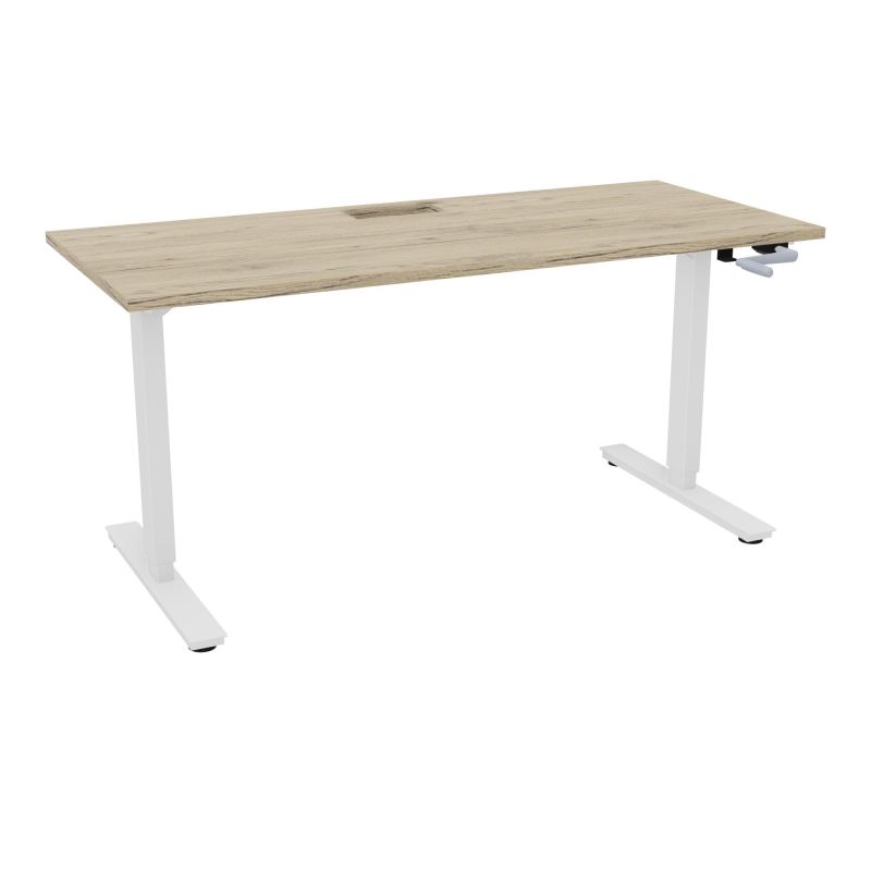 AXEL 2 BUREAU RECT 160X70+ DECOUPE TRAPPE + GOUL - SYST.MANIVELLE R3 SO