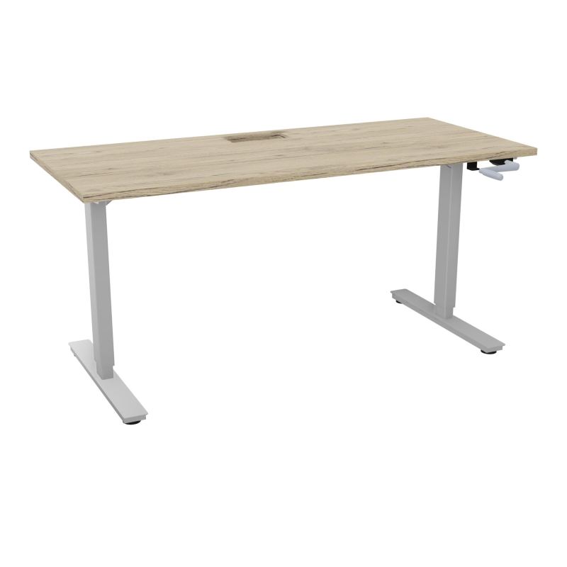AXEL 2 BUREAU RECT 160X70+ DECOUPE TRAPPE + GOUL - SYST.MANIVELLE R3 Z4