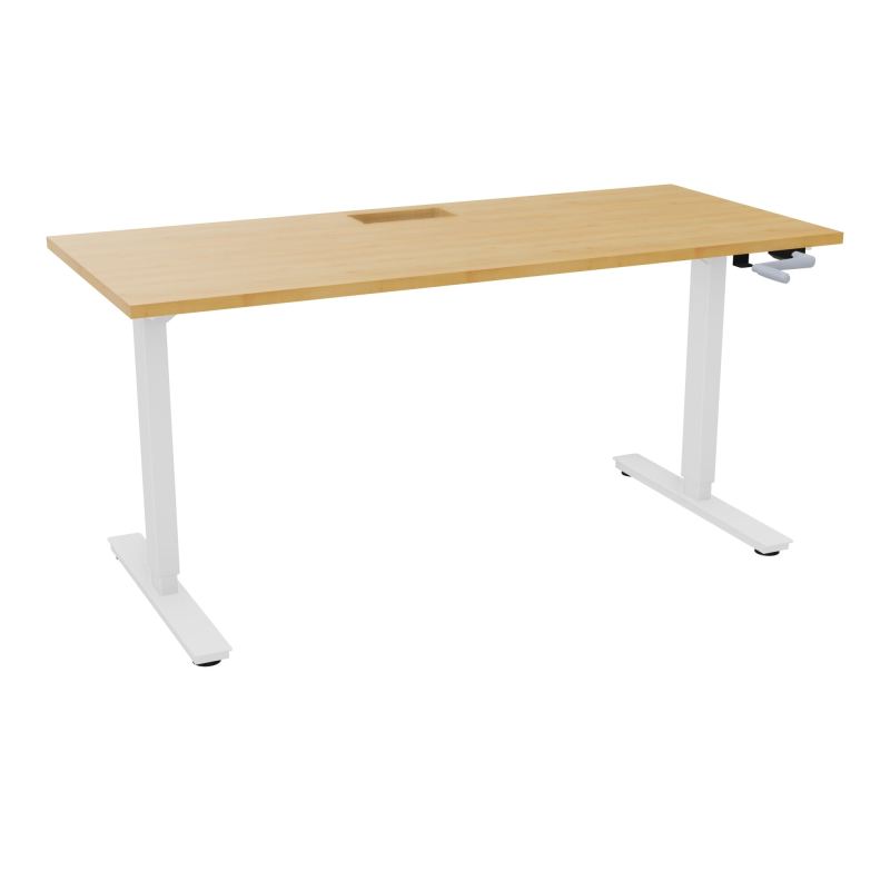 AXEL 2 BUREAU RECT 160X70+ DECOUPE TRAPPE + GOUL - SYST.MANIVELLE R5 SO
