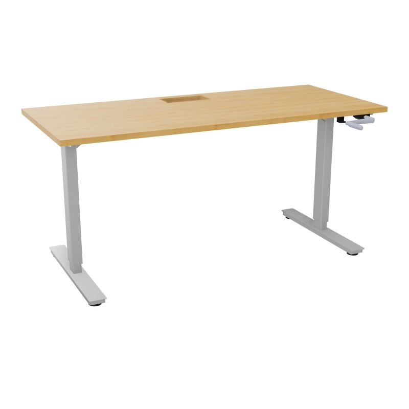 AXEL 2 BUREAU RECT 160X70+ DECOUPE TRAPPE + GOUL - SYST.MANIVELLE R5 Z4