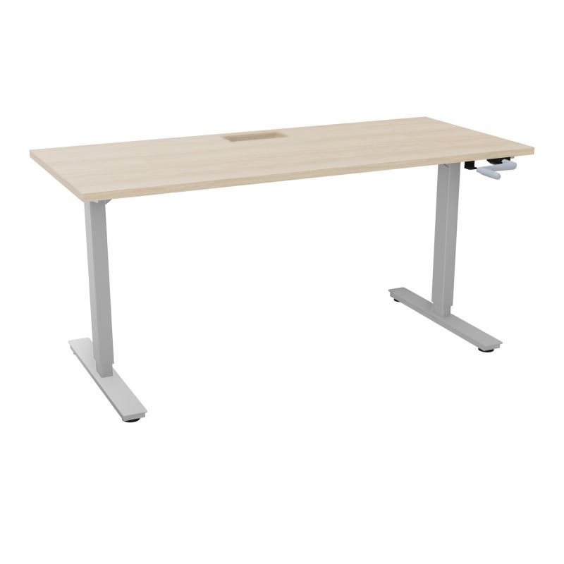 AXEL 2 BUREAU RECT 160X70+ DECOUPE TRAPPE + GOUL - SYST.MANIVELLE RZ Z4