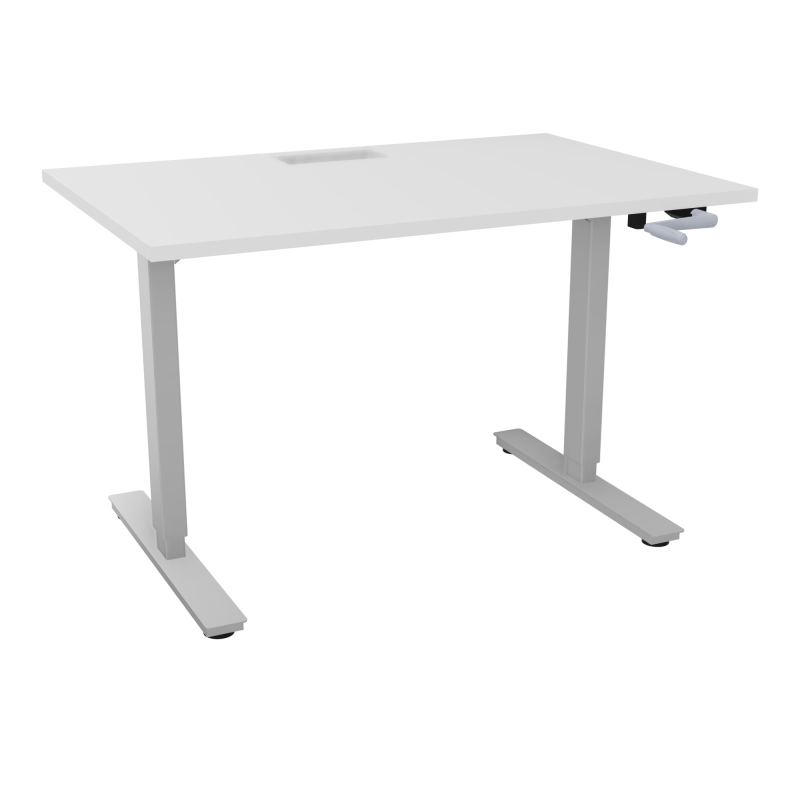 AXEL 2 BUREAU RECT 120X80+ DECOUPE TRAPPE + GOUL - SYST.MANIVELLE MG Z4