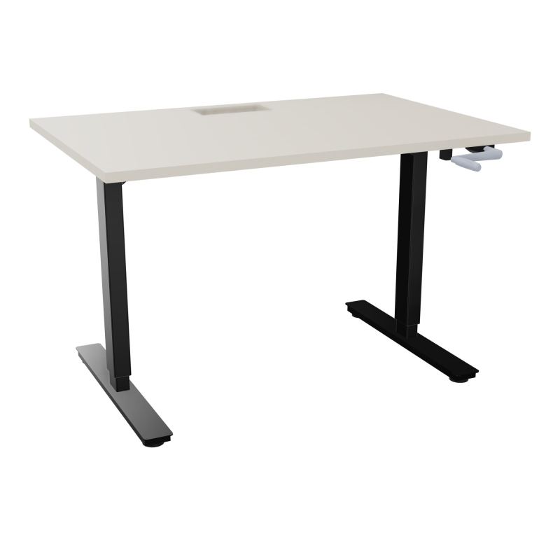 AXEL 2 BUREAU RECT 120X80+ DECOUPE TRAPPE + GOUL - SYST.MANIVELLE N5 SG