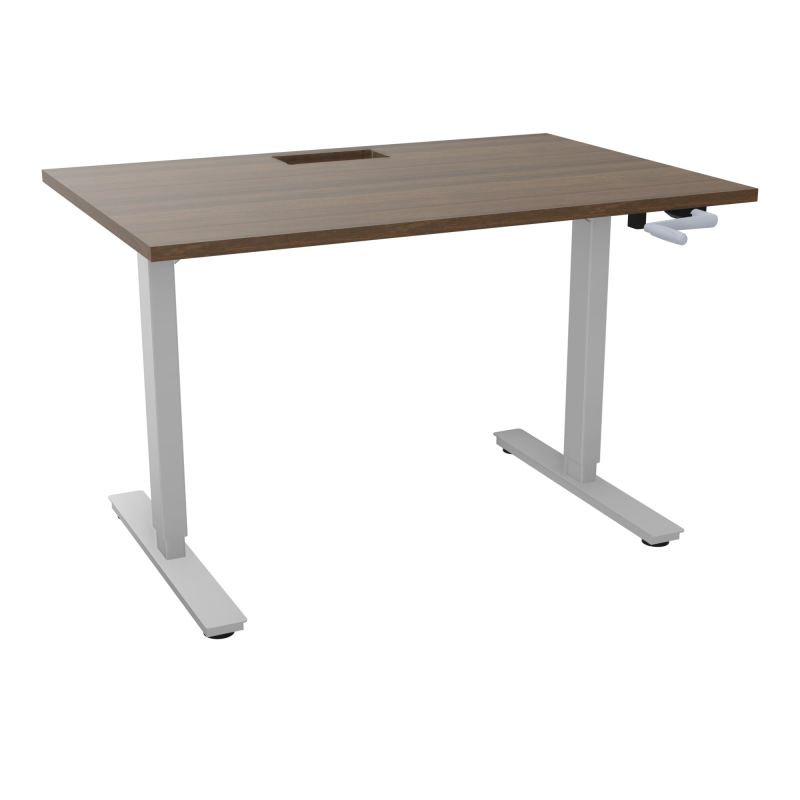 AXEL 2 BUREAU RECT 120X80+ DECOUPE TRAPPE + GOUL - SYST.MANIVELLE N6 Z4