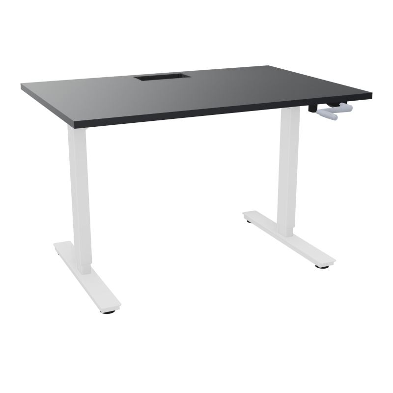 AXEL 2 BUREAU RECT 120X80+ DECOUPE TRAPPE + GOUL - SYST.MANIVELLE R9 SO