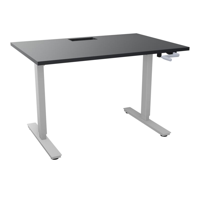 AXEL 2 BUREAU RECT 120X80+ DECOUPE TRAPPE + GOUL - SYST.MANIVELLE R9 Z4