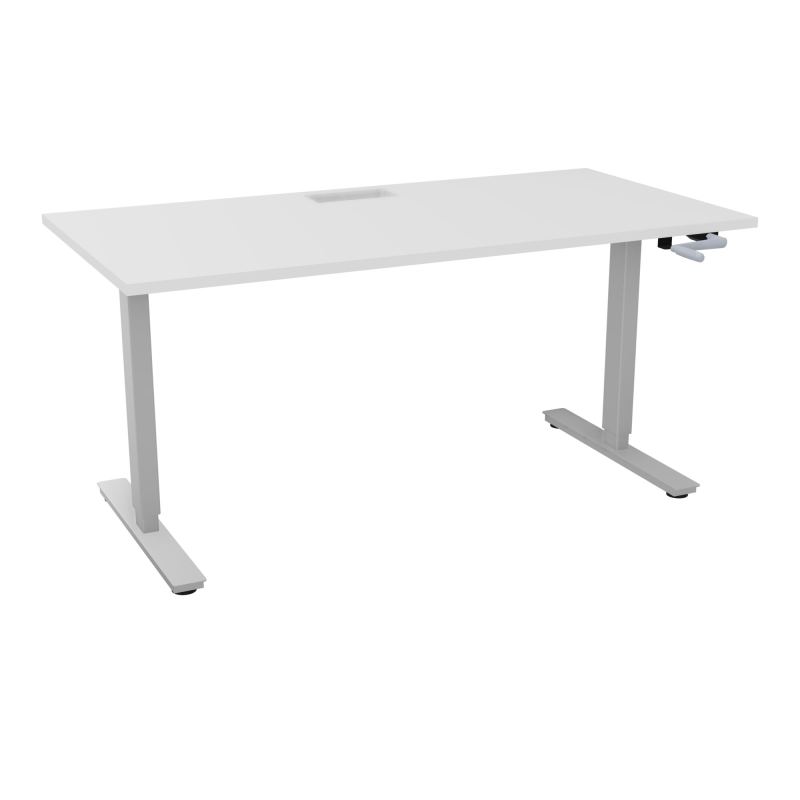AXEL 2 BUREAU RECT 160X80+ DECOUPE TRAPPE + GOUL - SYST.MANIVELLE MG Z4