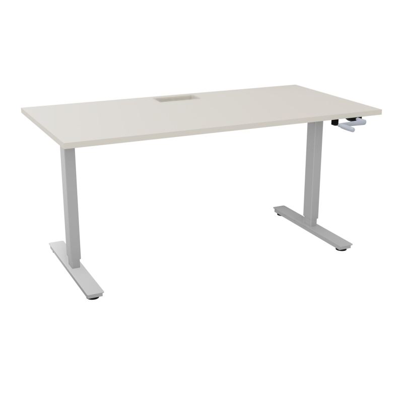 AXEL 2 BUREAU RECT 160X80+ DECOUPE TRAPPE + GOUL - SYST.MANIVELLE N5 Z4