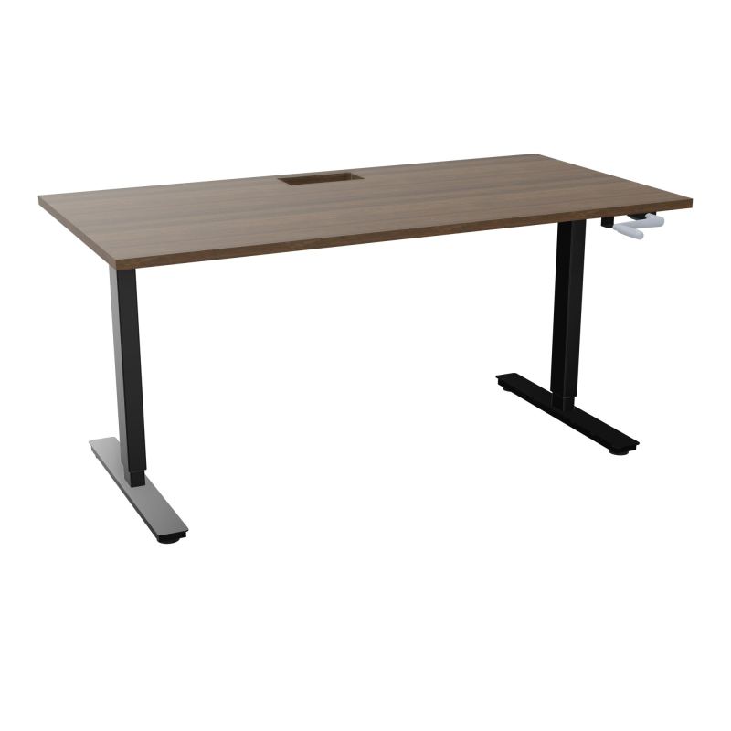 AXEL 2 BUREAU RECT 160X80+ DECOUPE TRAPPE + GOUL - SYST.MANIVELLE N6 SG