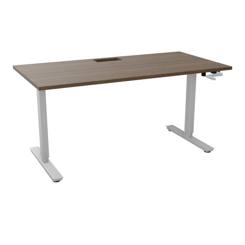 AXEL 2 BUREAU RECT 160X80+ DECOUPE TRAPPE + GOUL - SYST.MANIVELLE N6 Z4