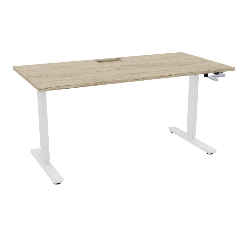 AXEL 2 BUREAU RECT 160X80+ DECOUPE TRAPPE + GOUL - SYST.MANIVELLE R3 SO