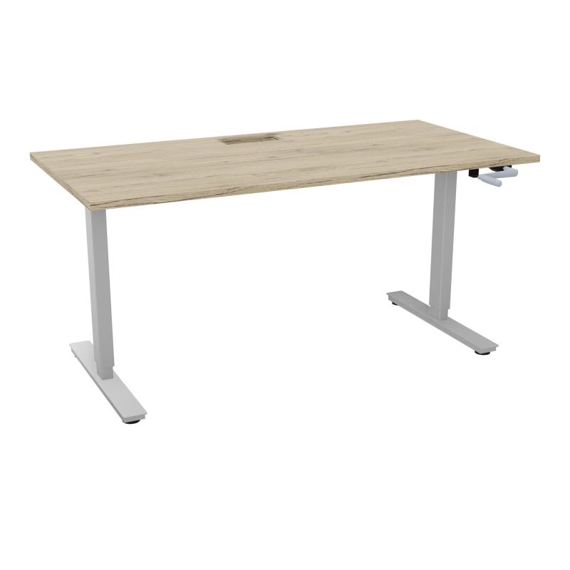 AXEL 2 BUREAU RECT 160X80+ DECOUPE TRAPPE + GOUL - SYST.MANIVELLE R3 Z4