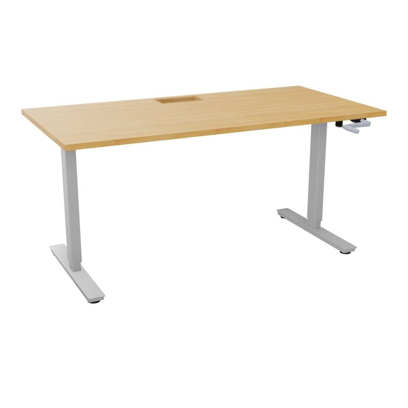 AXEL 2 BUREAU RECT 160X80+ DECOUPE TRAPPE + GOUL - SYST.MANIVELLE R5 Z4