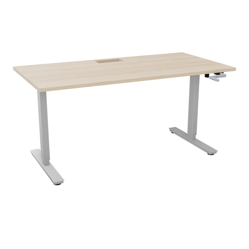 AXEL 2 BUREAU RECT 160X80+ DECOUPE TRAPPE + GOUL - SYST.MANIVELLE RZ Z4