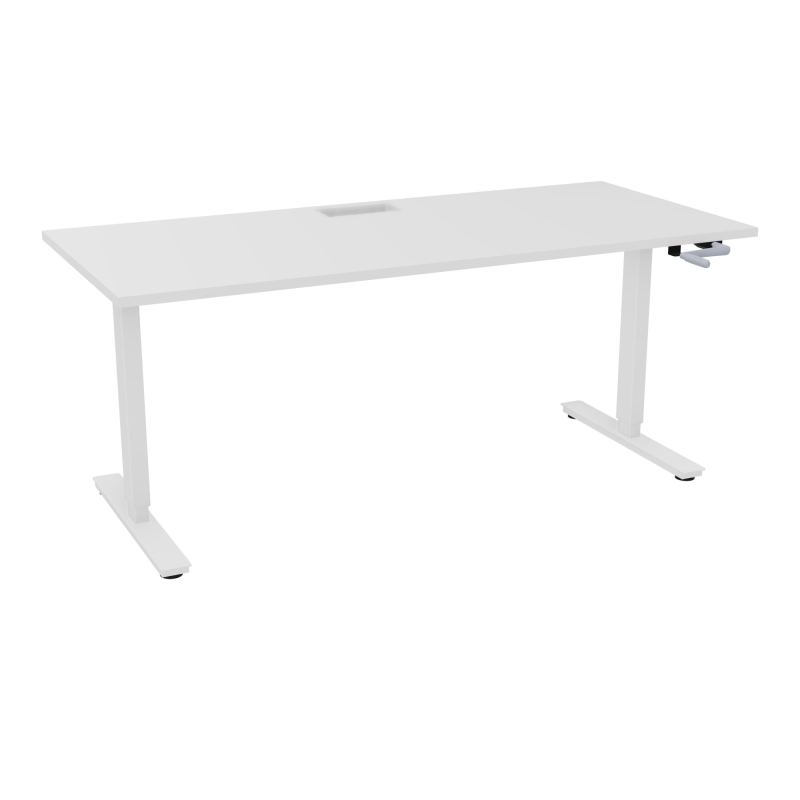 AXEL 2 BUREAU RECT 180X80+ DECOUPE TRAPPE + GOUL - SYST.MANIVELLE MG SO