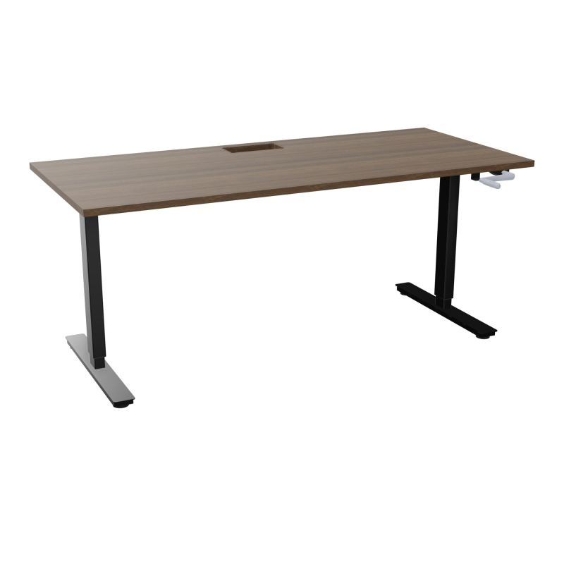 AXEL 2 BUREAU RECT 180X80+ DECOUPE TRAPPE + GOUL - SYST.MANIVELLE N6 SG