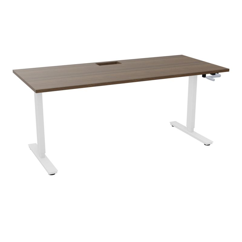 AXEL 2 BUREAU RECT 180X80+ DECOUPE TRAPPE + GOUL - SYST.MANIVELLE N6 SO