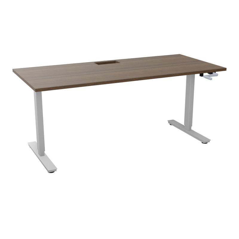 AXEL 2 BUREAU RECT 180X80+ DECOUPE TRAPPE + GOUL - SYST.MANIVELLE N6 Z4