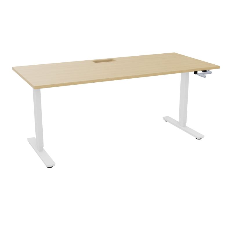 AXEL 2 BUREAU RECT 180X80+ DECOUPE TRAPPE + GOUL - SYST.MANIVELLE R1 SO