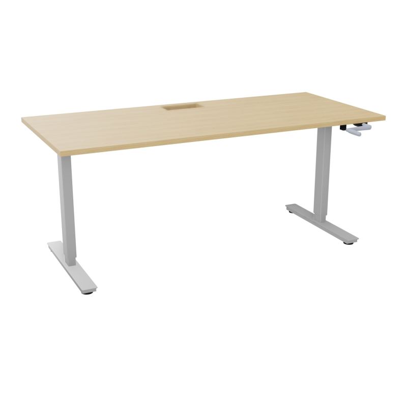 AXEL 2 BUREAU RECT 180X80+ DECOUPE TRAPPE + GOUL - SYST.MANIVELLE R1 Z4