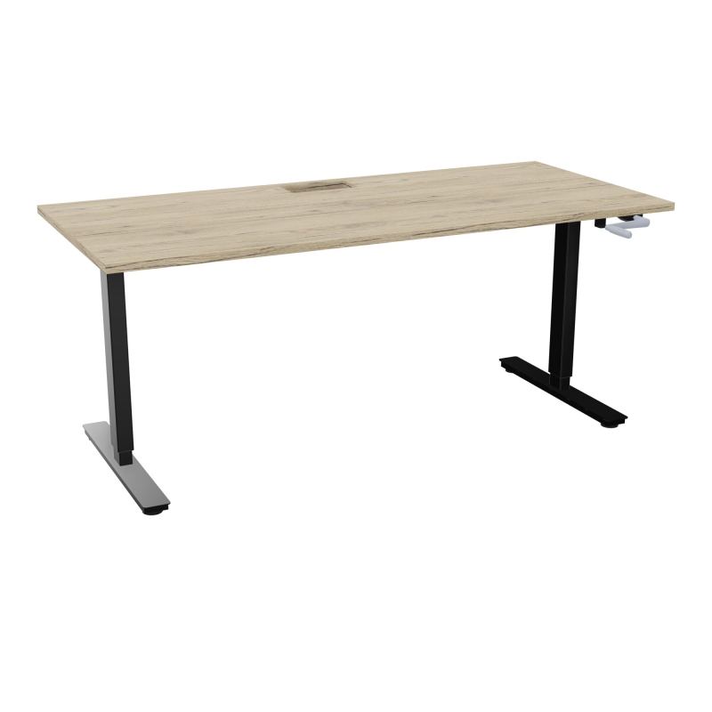 AXEL 2 BUREAU RECT 180X80+ DECOUPE TRAPPE + GOUL - SYST.MANIVELLE R3 SG