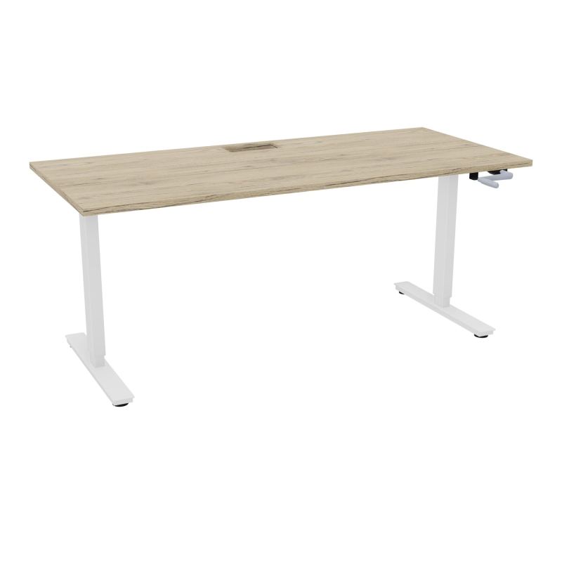 AXEL 2 BUREAU RECT 180X80+ DECOUPE TRAPPE + GOUL - SYST.MANIVELLE R3 SO