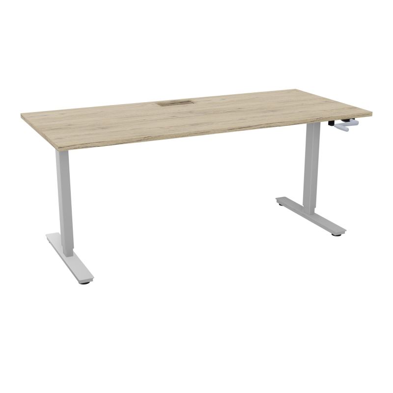 AXEL 2 BUREAU RECT 180X80+ DECOUPE TRAPPE + GOUL - SYST.MANIVELLE R3 Z4