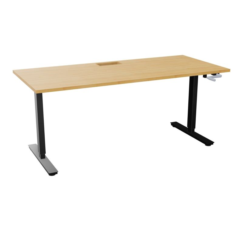 AXEL 2 BUREAU RECT 180X80+ DECOUPE TRAPPE + GOUL - SYST.MANIVELLE R5 SG