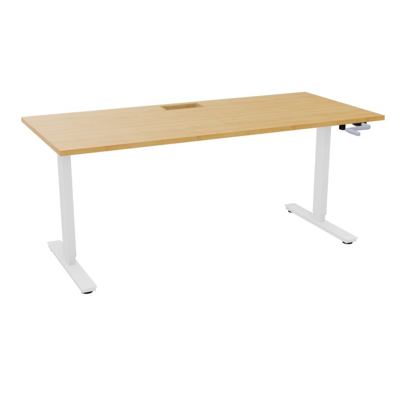 AXEL 2 BUREAU RECT 180X80+ DECOUPE TRAPPE + GOUL - SYST.MANIVELLE R5 SO