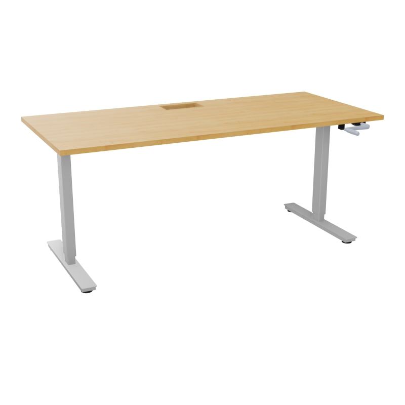 AXEL 2 BUREAU RECT 180X80+ DECOUPE TRAPPE + GOUL - SYST.MANIVELLE R5 Z4