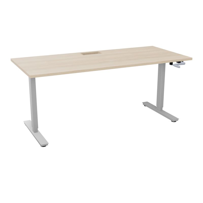 AXEL 2 BUREAU RECT 180X80+ DECOUPE TRAPPE + GOUL - SYST.MANIVELLE RZ Z4