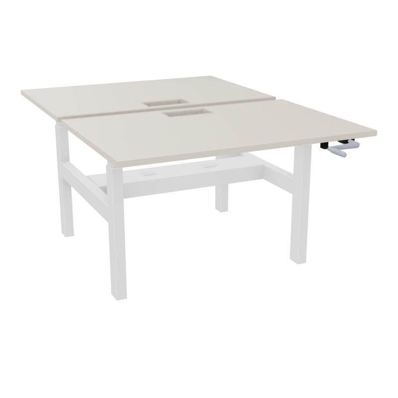AXEL 2 BENCH 2 x RECT. L120XP80 DECOUPE TRAPPE + GOUL - SYST. MANIVELLE N5 SO