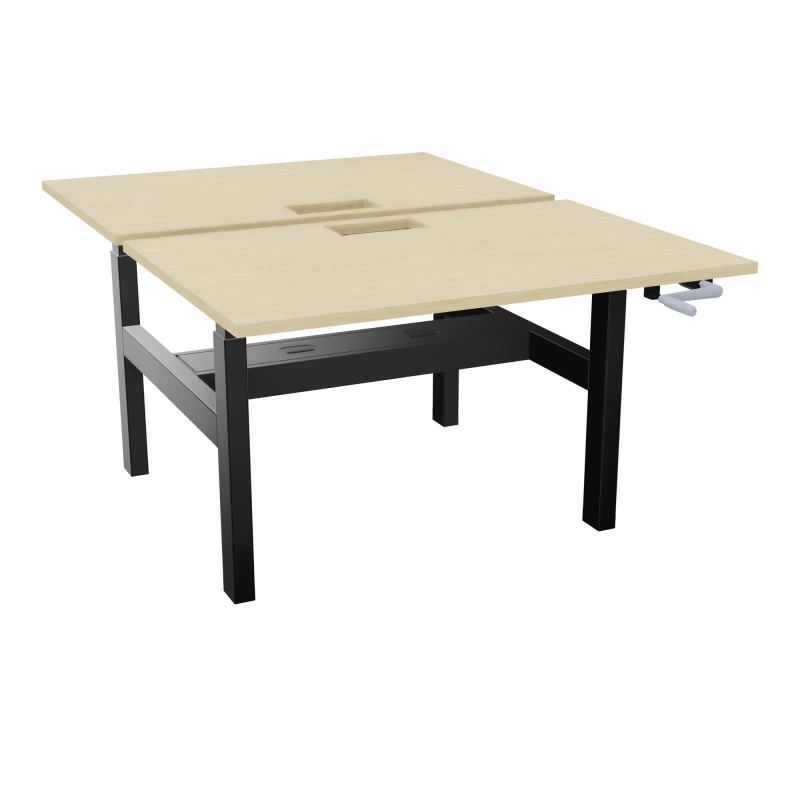 AXEL 2 BENCH 2 x RECT. L120XP80 DECOUPE TRAPPE + GOUL - SYST. MANIVELLE N8 SG