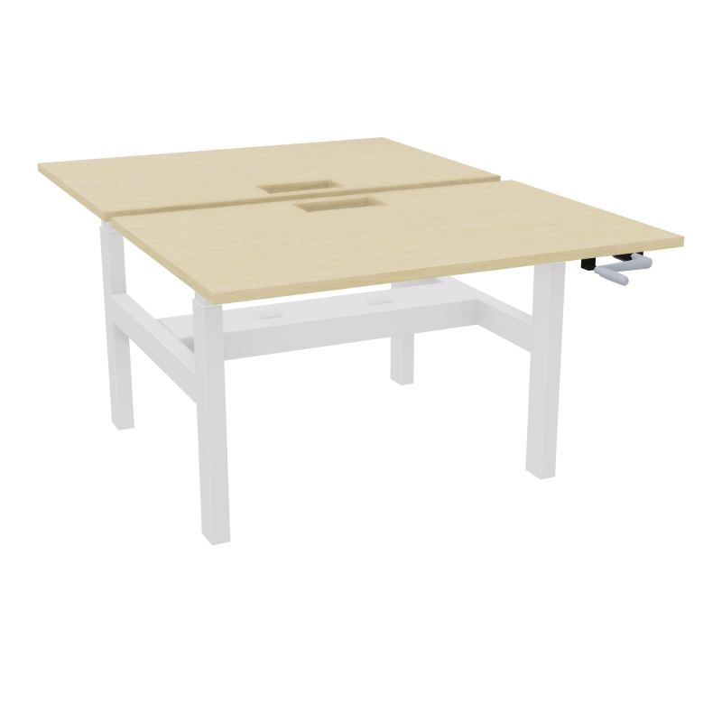 AXEL 2 BENCH 2 x RECT. L120XP80 DECOUPE TRAPPE + GOUL - SYST. MANIVELLE N8 SO