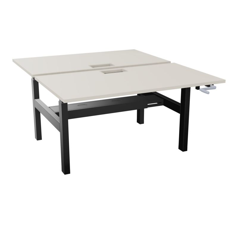 AXEL 2 BENCH 2 x RECT. L140XP80 DECOUPE TRAPPE + GOUL - SYST. MANIVELLE N5 SG