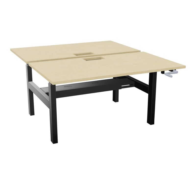 AXEL 2 BENCH 2 x RECT. L140XP80 DECOUPE TRAPPE + GOUL - SYST. MANIVELLE N8 SG