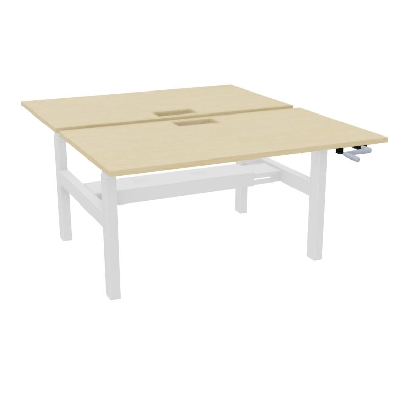 AXEL 2 BENCH 2 x RECT. L140XP80 DECOUPE TRAPPE + GOUL - SYST. MANIVELLE N8 SO
