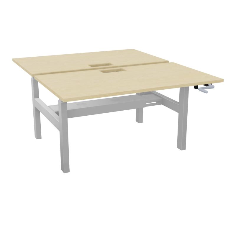 AXEL 2 BENCH 2 x RECT. L140XP80 DECOUPE TRAPPE + GOUL - SYST. MANIVELLE N8 Z4