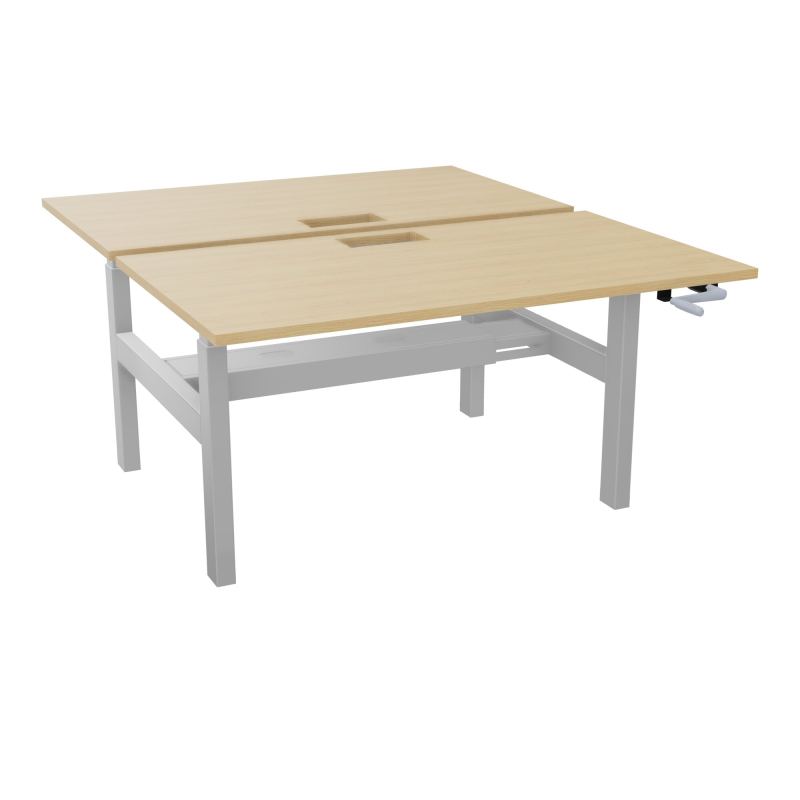 AXEL 2 BENCH 2 x RECT. L140XP80 DECOUPE TRAPPE + GOUL - SYST. MANIVELLE R1 Z4