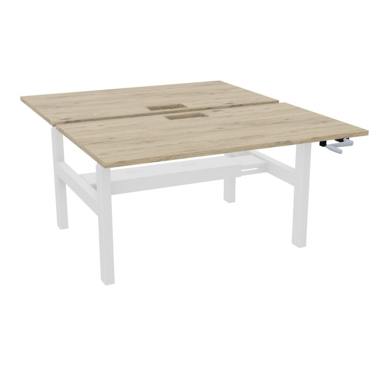 AXEL 2 BENCH 2 x RECT. L140XP80 DECOUPE TRAPPE + GOUL - SYST. MANIVELLE R3 SO