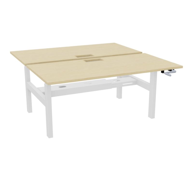 AXEL 2 BENCH 2 x RECT. L160XP80 DECOUPE TRAPPE + GOUL - SYST. MANIVELLE N8 SO