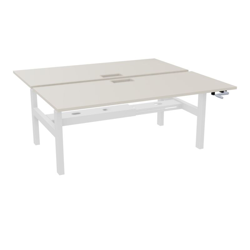 AXEL 2 BENCH 2 x RECT. L180XP80 DECOUPE TRAPPE + GOUL - SYST. MANIVELLE N5 SO