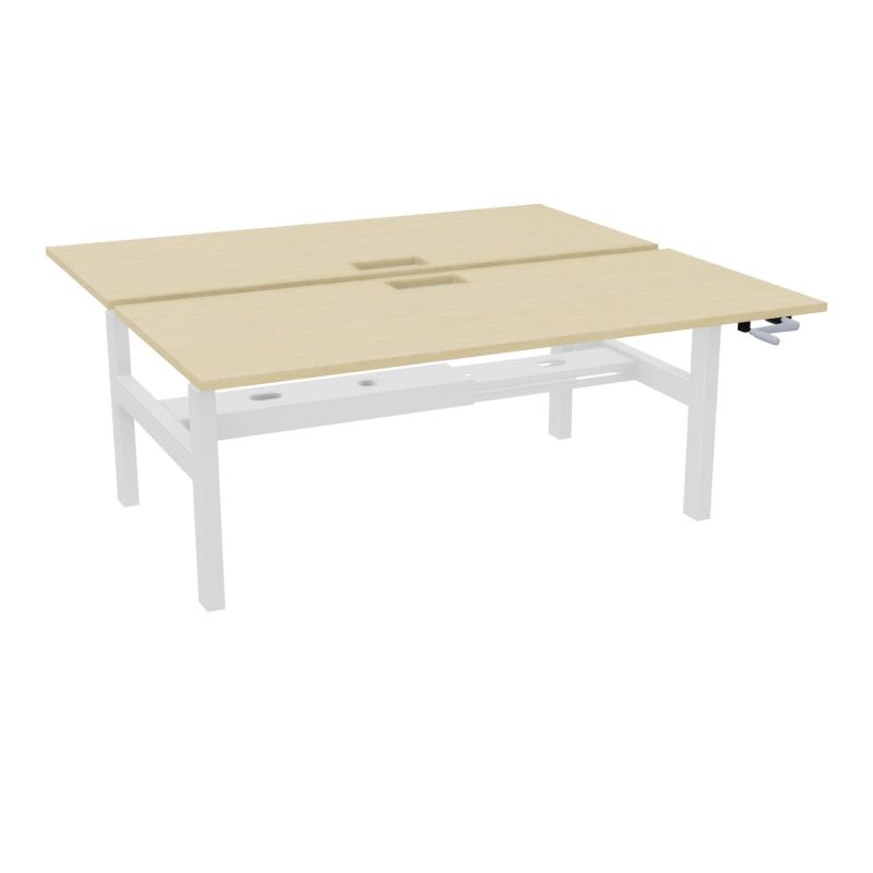AXEL 2 BENCH 2 x RECT. L180XP80 DECOUPE TRAPPE + GOUL - SYST. MANIVELLE N8 SO