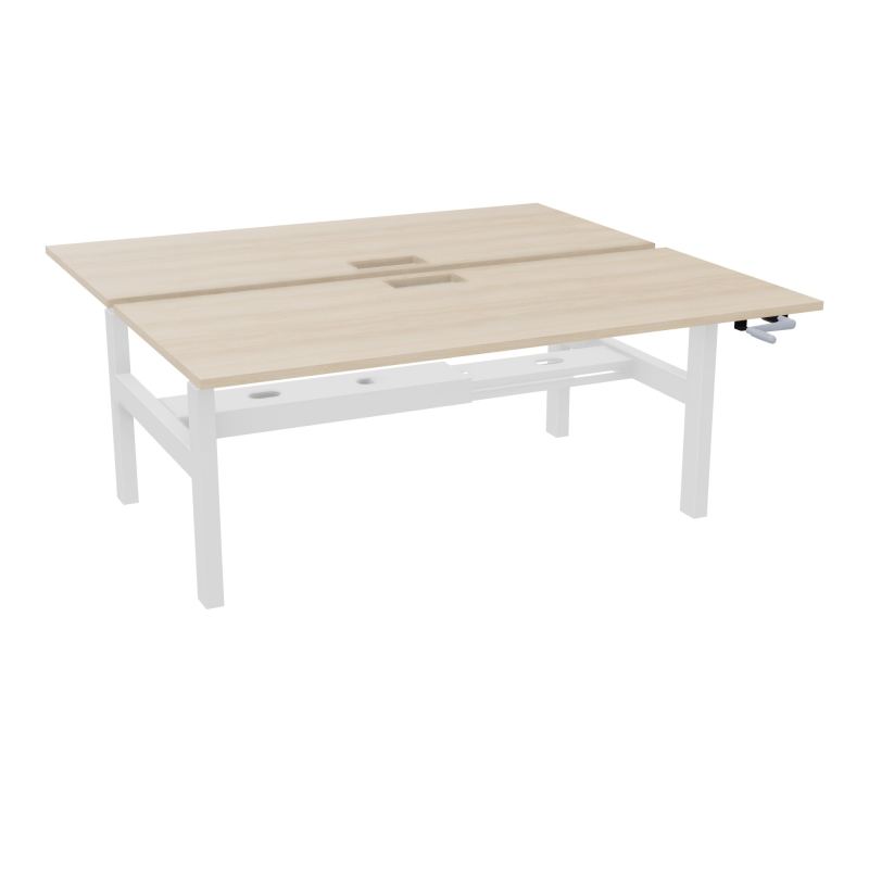 AXEL 2 BENCH 2 x RECT. L180XP80 DECOUPE TRAPPE + GOUL - SYST. MANIVELLE RZ SO